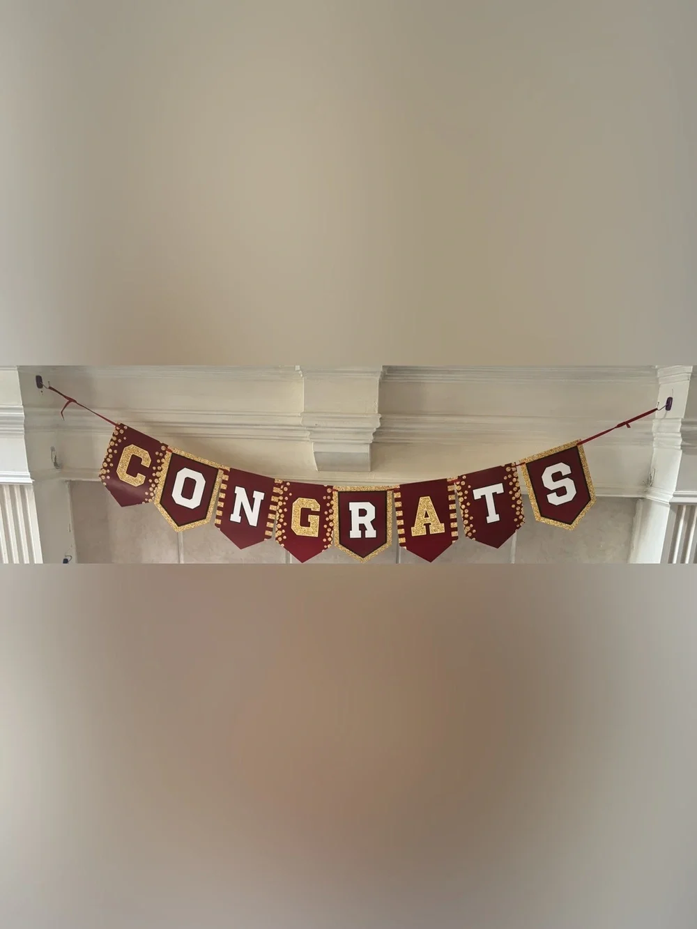 Graduation table signs 4 total & 2 banners maroon & gold